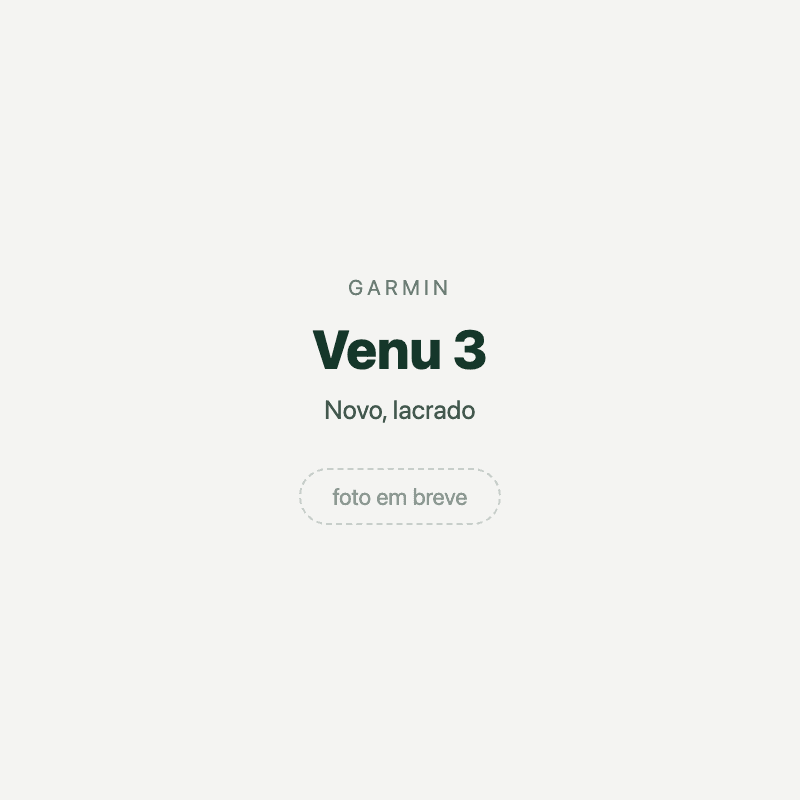 Venu 3 — imagem provisória, foto do aparelho ainda não disponível
