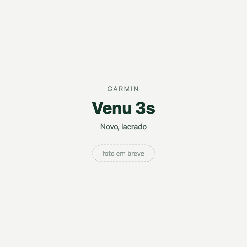 Venu 3s — imagem provisória, foto do aparelho ainda não disponível