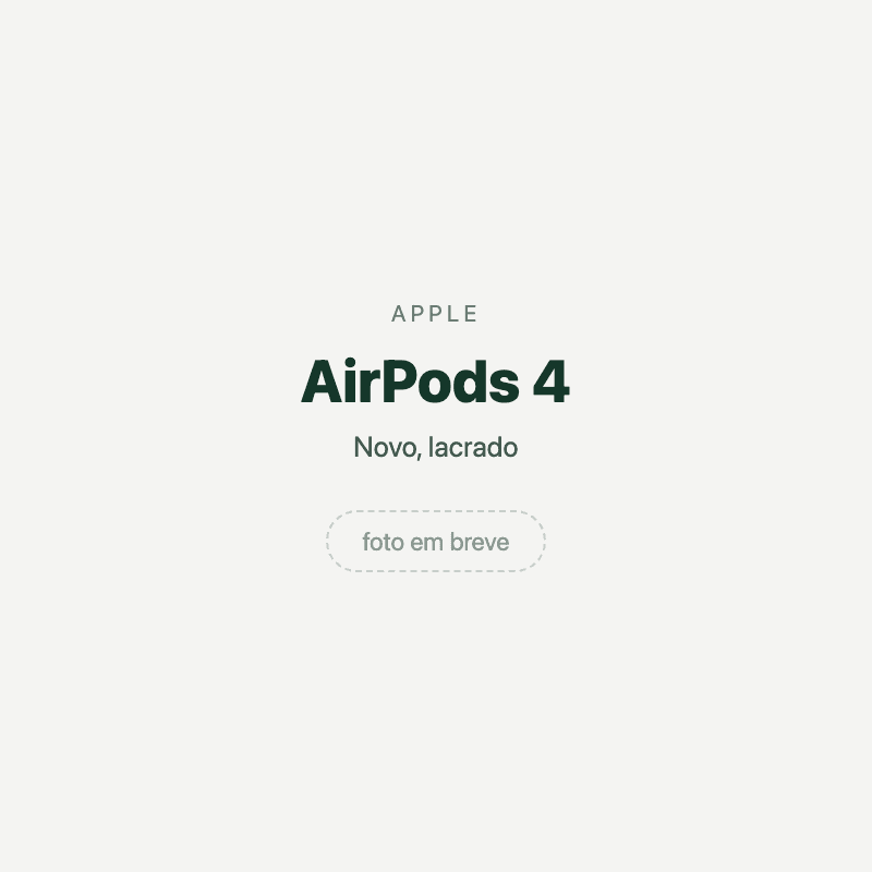 AirPods 4 — imagem provisória, foto do aparelho ainda não disponível