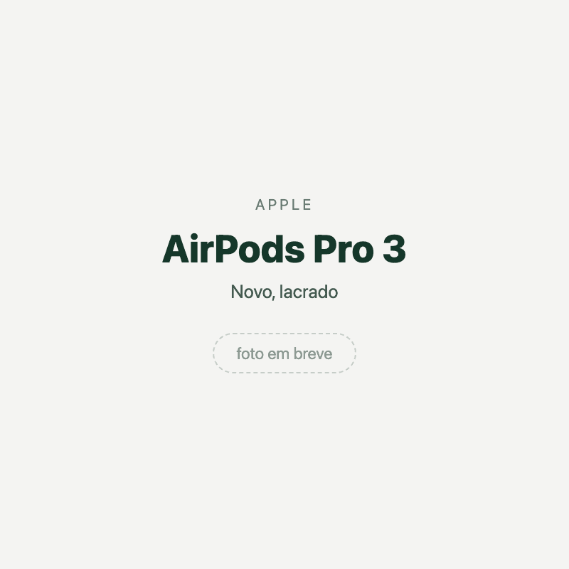 AirPods Pro 3 — imagem provisória, foto do aparelho ainda não disponível