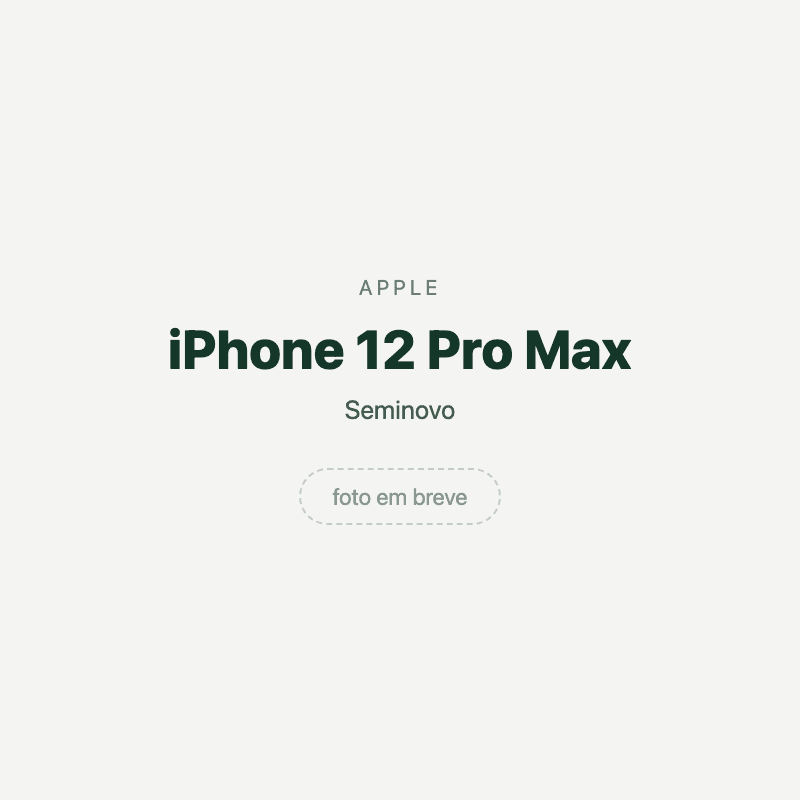 iPhone 12 Pro Max — imagem provisória, foto do aparelho ainda não disponível