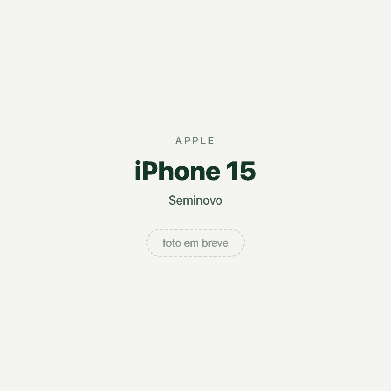 iPhone 15 — imagem provisória, foto do aparelho ainda não disponível