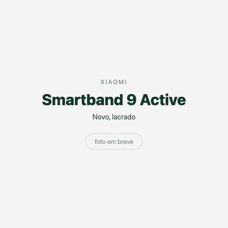 Smartband 9 Active — imagem provisória, foto do aparelho ainda não disponível
